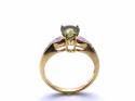 18ct Yellow Gold Apatite & Diamond Ring