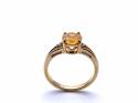 9ct Fire Opal & Diamond Ring