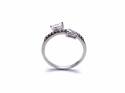 Silver Clear CZ Pear Shaped 2 Stone Ring