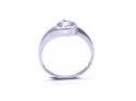 9ct White Gold CZ Solitaire Ring