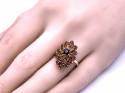 9ct Yellow Gold Garnet Cluster Ring