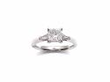 Platinum Princess Cut Diamond Solitaire Ring