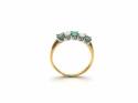 18ct Yellow Gold Emerald & Diamond 5 Stone Ring
