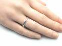 Silver D Shaped Wedding Band 3mm