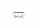 Silver D Shaped Wedding Band 3mm