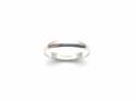 Silver D Shaped Wedding Band 3mm