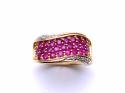 14ct Ruby & Diamond Pave Ring