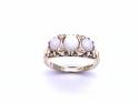 18ct Opal 3 Stone & Diamond Ring