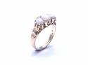 18ct Opal 3 Stone & Diamond Ring