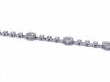 18ct White Gold Diamond Cluster Bracelet 3.20ct