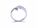 9ct White Gold Corssover Diamond Ring