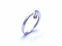 9ct White Gold Corssover Diamond Ring