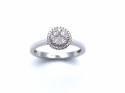 18ct White Gold Diamond Cluster Ring 0.30ct