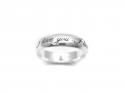 Silver I love You Engraved Wedding Band 4mm