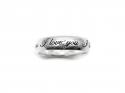 Silver I love You Engraved Wedding Band 4mm