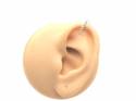 Silver Single Double Band Bead Design Ear Cuff