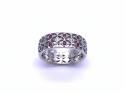 Platinum Ruby & Diamond Band Ring