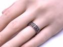 Platinum Ruby & Diamond Band Ring