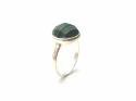 Silver Round Malachite Ring