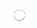 Silver Plain Oval Disc Ring
