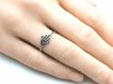 Silver Hamsa Hand Band Ring