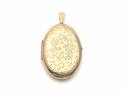 9ct Yellow Gold Oval Patterned Locket