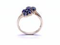 9ct Cabachon Cut Sapphire Cluster Ring
