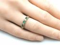 9ct Green and White C.Z Eternity Ring