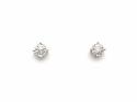 9ct White Gold Diamond Solitaire Earrings 0.50ct