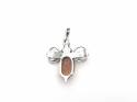 Silver Amber Bumble Bee Pendant
