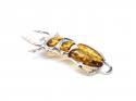 Amber Scarab Beetle Pendant