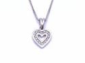 9ct Diamond Heart Pendant & Chain