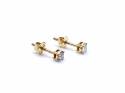 18ct Yellow Gold Diamond Stud Earrings