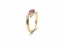 9ct Yellow Gold Ruby and Diamond Ring