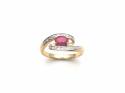 9ct Yellow Gold Ruby and Diamond Ring