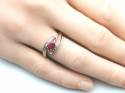 9ct Yellow Gold Ruby and Diamond Ring