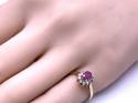 9ct Ruby & Diamond Cluster Ring