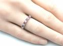 9ct White Gold Ruby & Diamond Eternity Ring