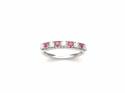 9ct White Gold Ruby & Diamond Eternity Ring