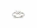 9ct 3 Stone Diamond Kiss Ring 0.05ct N