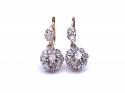 Diamond Cluster Drop Earrings