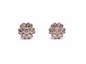 18ct Diamond Cluster Earrings