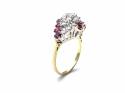 18ct Ruby and Diamond Cluster Ring