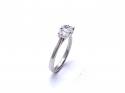 Platinum Oval Cut Diamond 3 Stone Ring