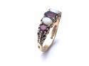 9ct Garnet & Opal 5 Stone Ring