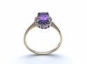 9ct Amethyst & Diamond Cluster Ring