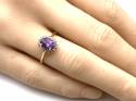 9ct Amethyst & Diamond Cluster Ring