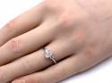 Platinum Diamond Oval Solitaire Ring