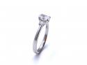 Platinum Diamond Oval Solitaire Ring