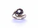 9ct Sapphire & CZ Cluster Ring